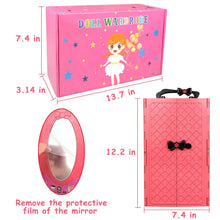 Carica l'immagine nel visualizzatore di Gallery, 84 Vestiti e Accessori per Bambole con Armadio per bambole da 11,5 pollici Playset di design di moda bambola ragazza ves