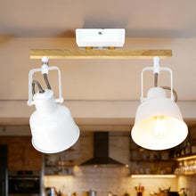 Carica l'immagine nel visualizzatore di Gallery, Faretto da soffitto a 2 luci, orientabile a 350°, vintage, lampada da soffitto a LED, attacco E14, attacco industriale c