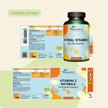 Carica l'immagine nel visualizzatore di Gallery, Vegavero Vitamina C Naturale da Acerola Biologica, 1060 mg di Estratto 3:1 per Dose Giornaliera, 180 Capsule, con Biofla