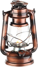 Carica l'immagine nel visualizzatore di Gallery, Lunartec LED-Sturmlampe im Öllampen-Design mit Flammen-Imitation, Bronze
