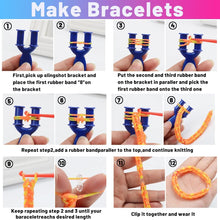 Carica l&#39;immagine nel visualizzatore di Gallery, Nestling Kit Elastici per Braccialetti, 2500+ DIY Loom Nastri, 32 Colori Per Creare Gioielli, Perline, Regalo Giocattolo