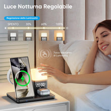Carica l'immagine nel visualizzatore di Gallery, Stazione di Ricarica Induttiva 6 in 1 Aggiornata per Samsung con Sveglia e Luce a 3 Colori | Ricarica Senza Fili 15W Rap