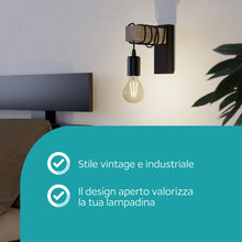 Carica l'immagine nel visualizzatore di Gallery, Eglo Lampada da parete Townshend, plafoniera vintage a uno punto