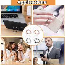 Carica l'immagine nel visualizzatore di Gallery, Cellulare Anello,4 pezzi Supporto trasparente dell'anello del telefono cellulare,Supporto rotante a 360 gradi per la suo