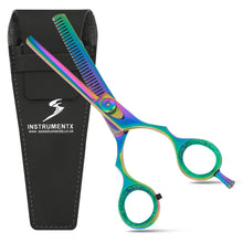 Carica l'immagine nel visualizzatore di Gallery, Forbici professionali per parrucchiere, per sfoltire i capelli, forbici da barbiere, parrucchiere, estetista, parrucchie