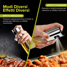 Carica l&#39;immagine nel visualizzatore di Gallery, PORTENTUM Spruzzatore Olio Spray Premium per Cucina e Friggitrice ad Aria 100ml Spray Olio Cucina Antigoccia, Oliera di Vetro con Dispenser Accessori Friggitrice Senza Olio