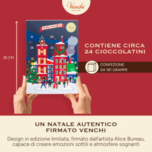 Carica l'immagine nel visualizzatore di Gallery, Venchi, Calendario Avvento 2025 Classico, 24 Cioccolatini Assortiti Granblend Latte e Extra Fondente 75%, Edizione Limitata, 181 Gr, Senza Glutine, Senza Coloranti e Conservanti, Idea Regalo Natale
