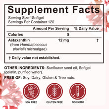 Carica l'immagine nel visualizzatore di Gallery, Astaxantina Pura 12 mg, Astaxanthin Naturale per 4 Mesi | Non OGM - 120 Capsule