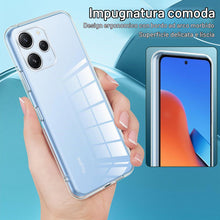 Carica l'immagine nel visualizzatore di Gallery, Kokio Cover per Xiaomi Redmi 12 4G con 2 Pezzi Pellicola Vetro Temperato, Trasparente Silicone Case Sottile Morbido TPU 
