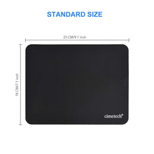 Carica l'immagine nel visualizzatore di Gallery, cimetech Tappetino per Mouse Confortevole Superficie Superfine in Fibra di Seta Liscia Sensori Base in Gomma Antiscivolo per Pulire Lavabile per Computer Portatile - Nero Black