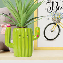 Carica l'immagine nel visualizzatore di Gallery, Legami - Portapenne in Ceramica, Desk Friends, Tema Cactus, da Scrivania, Dipinti a Mano, Idea Regalo, Desk Organizer