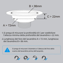 Carica l'immagine nel visualizzatore di Gallery, Hibbent 2 Sets Setaccio per lavello da cucina e tappo combo - Universale 3-in-1 Guscio in acciaio inossidabile con setac