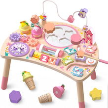 Carica l'immagine nel visualizzatore di Gallery, Tavolo Multiattivita Bambini Giochi Montessori 1 Anno Busy Board 10-in-1