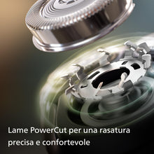 Carica l&#39;immagine nel visualizzatore di Gallery, Philips rasoio elettrico serie 3000x - Rasoio elettrico Wet &amp; Dry per uomo colore blu cielo, con tecnologia SkinProtect, rifinitore a scomparsa, rasoio ergonomico per uomo (modello X3053/00)
