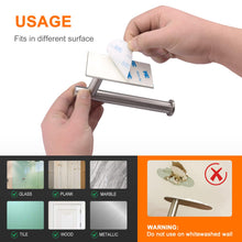 Carica l&#39;immagine nel visualizzatore di Gallery, Ibergrif MK34052 Porta Carta Igienica Adesivo Portarotolo Carta Igienica Acciaio Inox per Bagno e Toilette,Acciaio Inossidabile