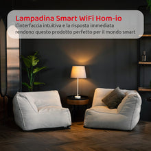 Carica l'immagine nel visualizzatore di Gallery, Hom-io | Lampadina Smart LED e27, WiFi-RGBW, 1055 lumen, Luce Dimmerabile, Multicolore RGB e Bianco 2700 K, Compatibile 