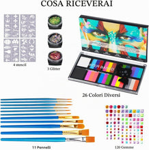 Carica l'immagine nel visualizzatore di Gallery, Truccabimbi Trucco per Bambini, 26 Colori Truccabimbi Kit