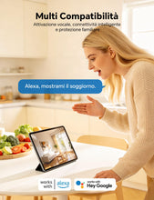Carica l'immagine nel visualizzatore di Gallery, WOLFANG WS03 Telecamera Wi-Fi Interno 2K(3MP), Videocamera di Sorveglianza, Audio Bidirezionale, Visione Notturna, Tracc