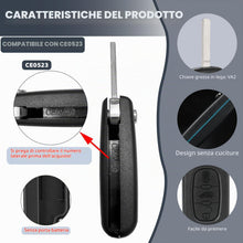 Carica l'immagine nel visualizzatore di Gallery, 3 Tasti Guscio Chiave CE0523 Compatibile con Pe-ugeot Partner Expert Citroen Jumpy Berlingo Toyota ProAce Fiat Scudo Tel