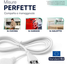 Carica l'immagine nel visualizzatore di Gallery, Prolunga Elettrica 15 Metri con Spina 16A e Presa Bivalente 10/16A – Cavo Prolunga per Casa, Ufficio e Giardino, Alta Re