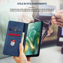 Carica l'immagine nel visualizzatore di Gallery, Jasonyu Cover per Motorola Edge 60 Neo, Portafoglio PU Pelle, Blu