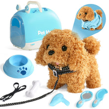 Carica l&#39;immagine nel visualizzatore di Gallery, Nuheby Elettronico Cane Giocattolo che Cammina e Abbaia, Peluche Cane Robot con Cassa, Guinzaglio e Mantello, Cagnolino che Abbaia e Cammina, Animali Giocattolo per Bambini Giochi Bambini 2 3 4 5 Anni