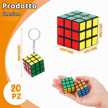 Carica l'immagine nel visualizzatore di Gallery, 30 Pezzi Cubo di Rubik Mini 3x3, Piccoli Rompicapi con Portachiavi Bambini
