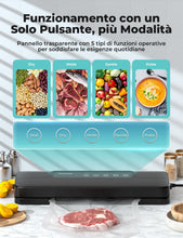 Carica l'immagine nel visualizzatore di Gallery, Vihoom Macchina Sottovuoto Alimenti 5 in 1, Automatica Sigillatore Sottovuoto Macchina per Alimenti Secchi che Umidi, con 10 Sachetti Sottovuoto e Tubo Sottovuoto