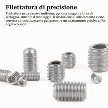Carica l'immagine nel visualizzatore di Gallery, 290 Pezzi Viti Senza Testa Esagonale, M3 M4 M5 M6 M8 Viti per Maniglia Porta in Acciaio Inossidabile Assortimento, Vite 