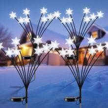 Carica l'immagine nel visualizzatore di Gallery, Luci Natalizie Solari, 4 Pezzi Luci Solari da Giardino 32LED Fiocchi di neve Lucciole Luci di Natale Esterno, Addobbi Na
