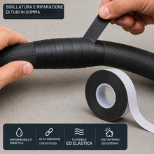 Carica l'immagine nel visualizzatore di Gallery, RASMACOR Nastro Autoagglomerante Nero 19 mm x 9,15 m Impermeabile