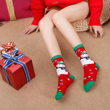 Carica l'immagine nel visualizzatore di Gallery, ZAKASA Calze Natalizie Donna Fantasia: Calzini Divertenti In Cotone, Regalo Invernali Termici Colorate, Vacanza Babbo Natale Deer Stampa 5 Paia EU 35-42 Natale-C