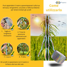 Carica l'immagine nel visualizzatore di Gallery, Rupeca 80m x 4,8 Uccello Nastro Repellente - Scaccia Piccioni - Antiuccelli Dissuasore Riflettente Nastri - Effaroucheur Pigeons