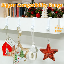 Carica l'immagine nel visualizzatore di Gallery, Dalugo 40 ganci bianchi per grondaia, per esterni, riutilizzabili, in plastica per albero di Natale, decorazioni nataliz