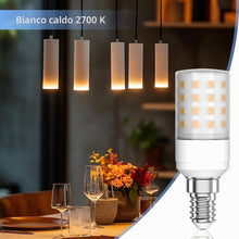 Carica l'immagine nel visualizzatore di Gallery, Klighten 4PCS Lampadina LED E14, Bianco Caldo 2700K, Lampadine a Incandescenza da 90W Equivalenti, 1050LM, Non Dimmerabi