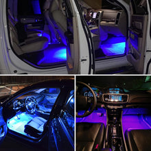Carica l'immagine nel visualizzatore di Gallery, Nilight 4pcs USB Interior Car Lights 48 LED RGB LED Strips Lights with App Control Music Sound Active Mode Under Dash Fo
