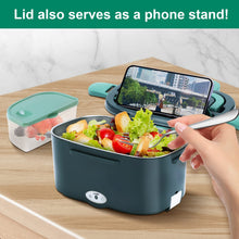 Carica l&#39;immagine nel visualizzatore di Gallery, GENTRE Lunch Box elettrico 12V/24V/220V/110V per auto, camion, ufficio e casa, Scaldavivande in acciaio inossidabile da 1,5L Contenitore termico per alimenti con forchetta e cucchiaio Borsa