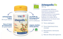 Carica l'immagine nel visualizzatore di Gallery, LongLife® Ashwagandha Bio | KSM-66 Ashwagandha® titolata 5% withanolidi | Tonico adattogeno | Rilassamento e benessere m
