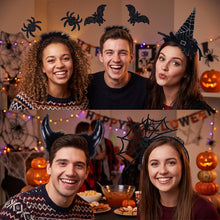 Carica l'immagine nel visualizzatore di Gallery, Fasce per Capelli di Halloween 5Pezzi Copricapo di Halloween Ragno Web