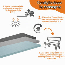 Carica l'immagine nel visualizzatore di Gallery, sleepling Cuscino per panchina 120x40 cm turchese, cuscino per seduta per interni ed esterni, imbottitura per panchina, 