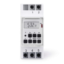 Carica l'immagine nel visualizzatore di Gallery, Sonero S-DOTH10 timer digitale per installazione su guida DIN nel pannello di controllo, 3600 W, display LCD, 10 program