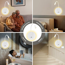 Carica l'immagine nel visualizzatore di Gallery, LED Lampada da parete Comodino Lampada da parete da lettura 12W LED Lampade da parete Faretto regolabile 3W + 9W 3000K L