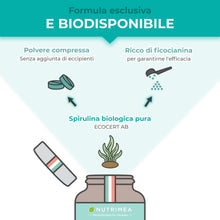 Carica l'immagine nel visualizzatore di Gallery, SPIRULINA BIO PURA 1500 mg | 540 Compresse | 6 Mesi di Scorta | Nutrimea