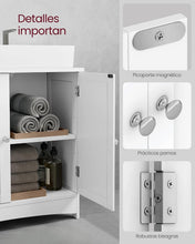 Carica l'immagine nel visualizzatore di Gallery, VASAGLE Mobile Sottolavabo per Bagno, con 2 Ante, 60 x 30 x 60 cm