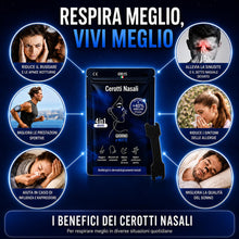 Carica l'immagine nel visualizzatore di Gallery, 60pz Cerotti Nasali Antirussamento per Sport, Respira Bene, Dormire Meglio, Tenuta Forte, Asticelle Rinforzate, Antisudo