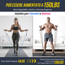 Carica l'immagine nel visualizzatore di Gallery, Fokky Elastici Fitness 150LBS, 5 Livelli di Elastico Palestra per Pilates