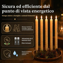Carica l'immagine nel visualizzatore di Gallery, Candele LED, Set da 6 Candele Finte Torsadate Avorio Senza Fiamma, con Telecomando, Luce Tremolante, Dimmerabili, Timer 