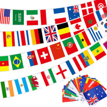 Carica l'immagine nel visualizzatore di Gallery, 30M Bandierine Nazioni Mondo, 100 Pz Bandiere del Mondo Stendardoģ 14 x 21 cm, Bandiere Internazionali Bunting Appendere