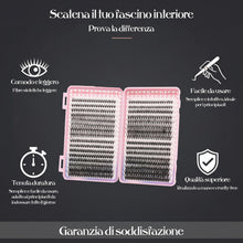 Carica l'immagine nel visualizzatore di Gallery, VEGCOO 640 Pezzi Ciglia Finte Extension Ciglia, 30D-40D-50D-60D Curl Ciglia Finte Ciuffetti, 8-16mm Kit di Extension per