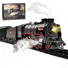Carica l'immagine nel visualizzatore di Gallery, Trenino Elettrico per Bambini, Locomotiva, Locomotiva a Vapore Elettrica con Fumo Luminoso e Suono, Regali di Natale e C